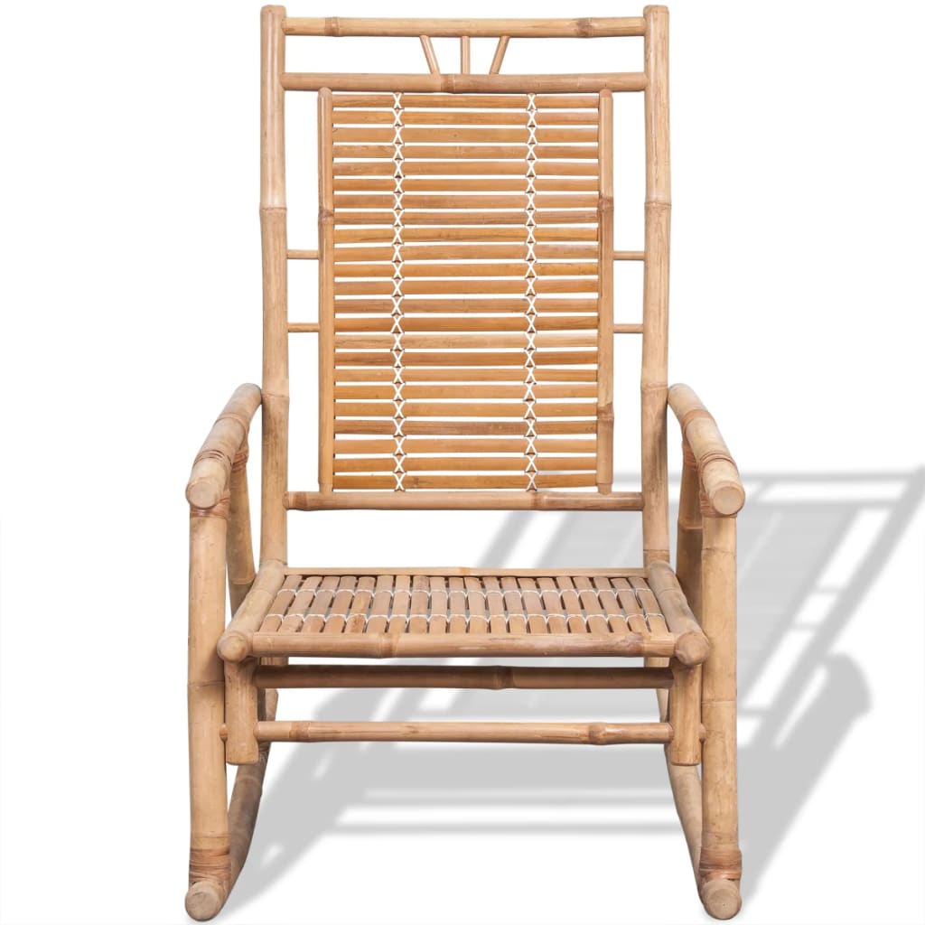 Chaise à bascule en bambou