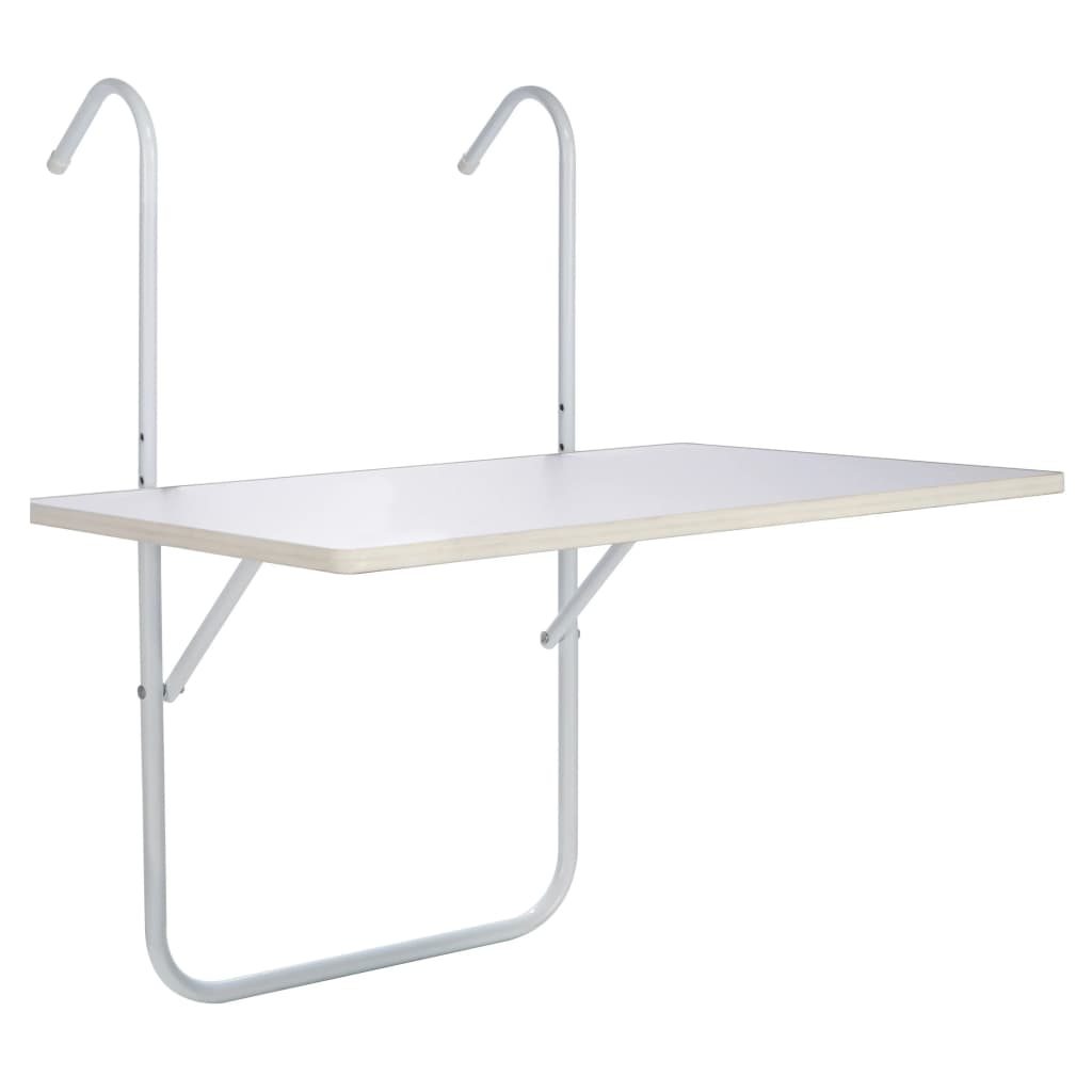 Table de balcon pliable Blanc 60x40x1,2 cm Tables pliantes HI