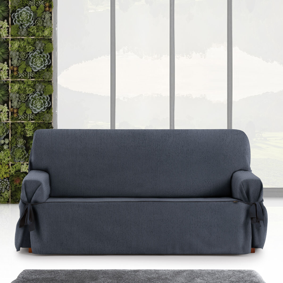Sofabezug Eysa MID Blau 100 x 110 x 180 cm