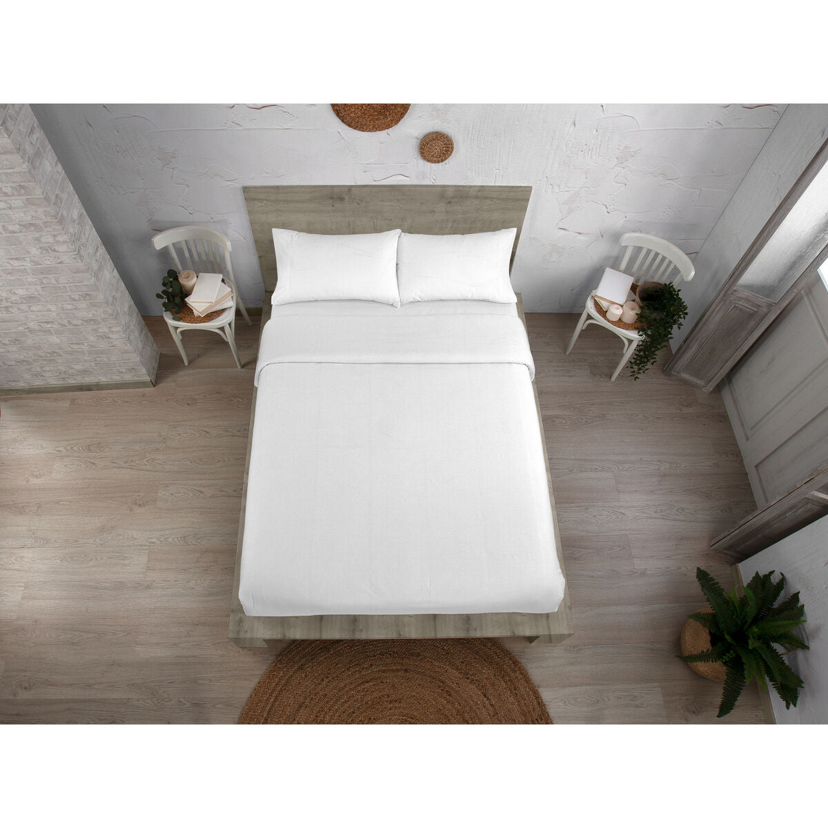 Bettdeckenbezug Alexandra House Living QUTUN Weiß 280 x 240 cm