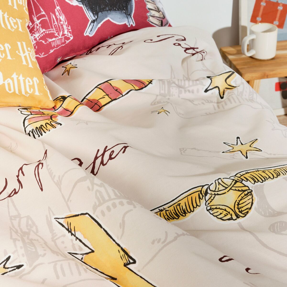 Bettdeckenbezug Harry Potter Gryffindor Scarf 180 x 220 cm Einzelmatratze