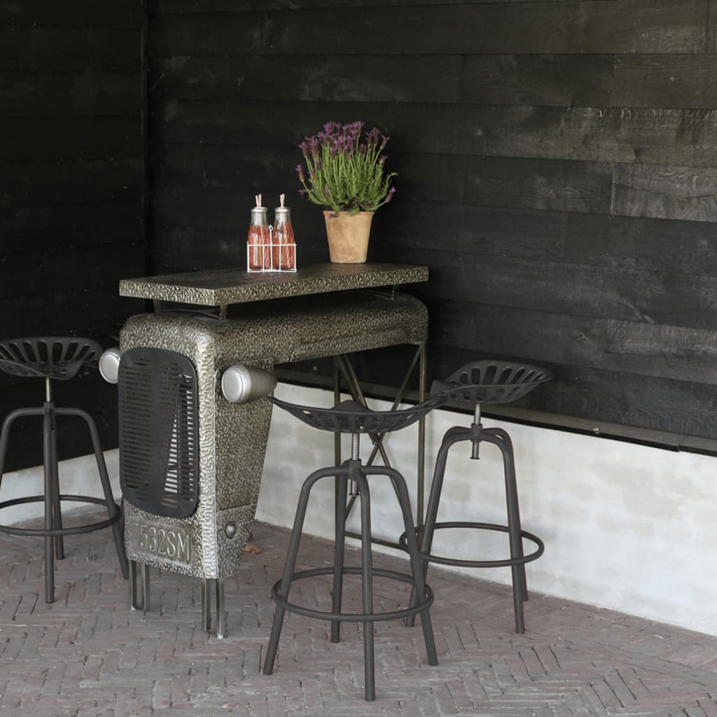 Chaise de tracteur de bar Gris Tabourets de bar Esschert Design