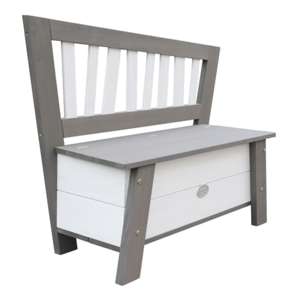 AXI Banc de rangement Corky Gris et blanc Bancs coffres AXI   