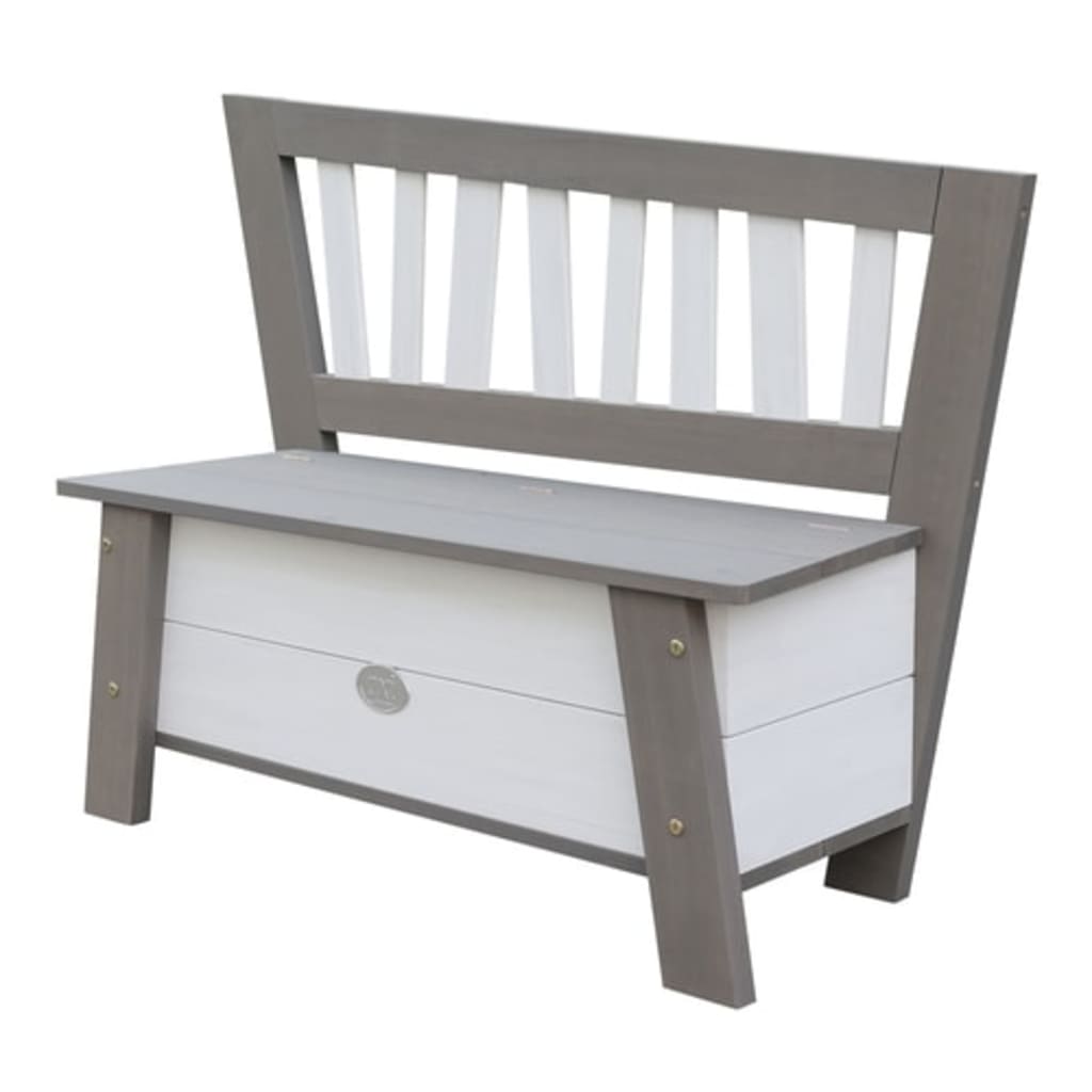 AXI Banc de rangement Corky Gris et blanc Bancs coffres AXI   