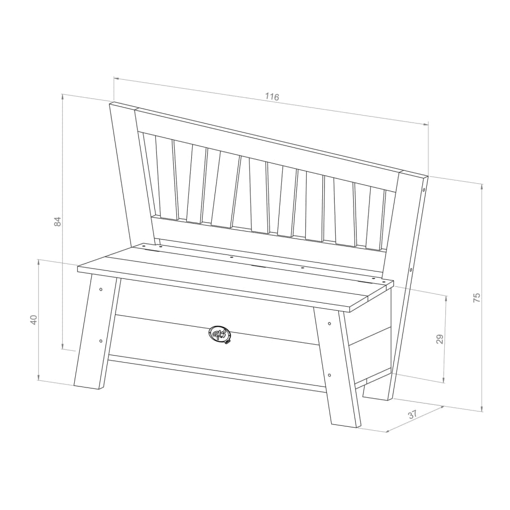 AXI Banc de rangement Corky Gris et blanc Bancs coffres AXI   