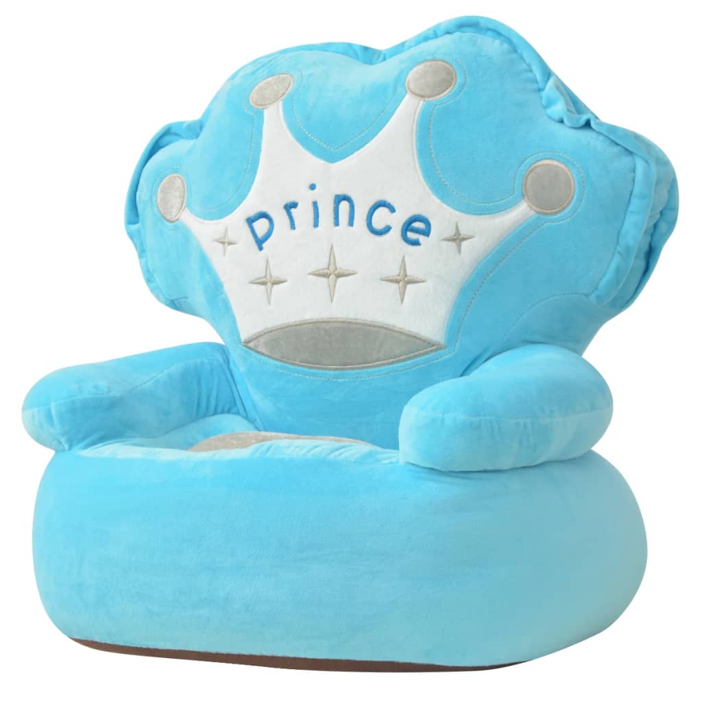 Chaise en peluche pour enfants Prince Bleu Chaises pour enfants vidaXL