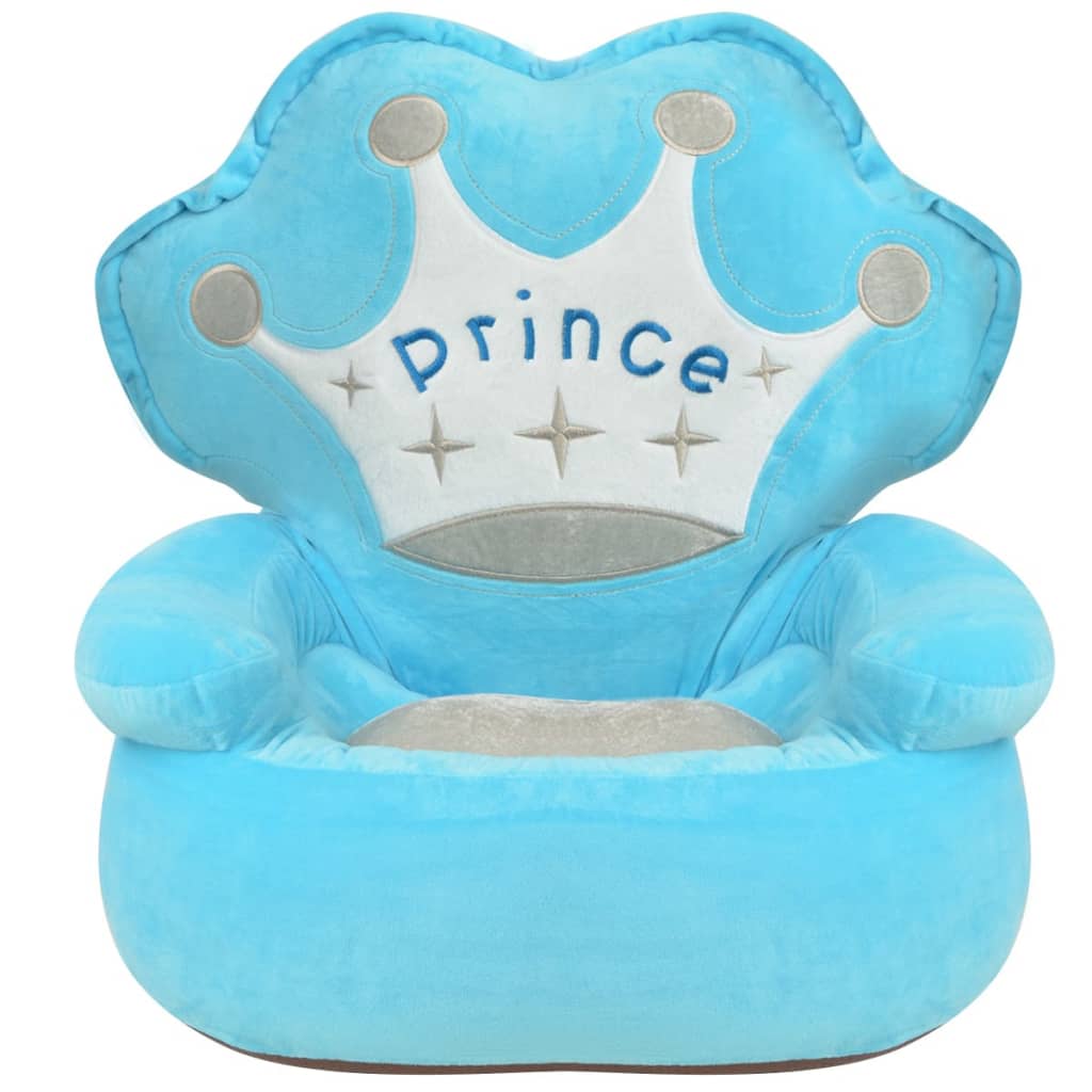 Chaise en peluche pour enfants Prince Bleu Chaises pour enfants vidaXL