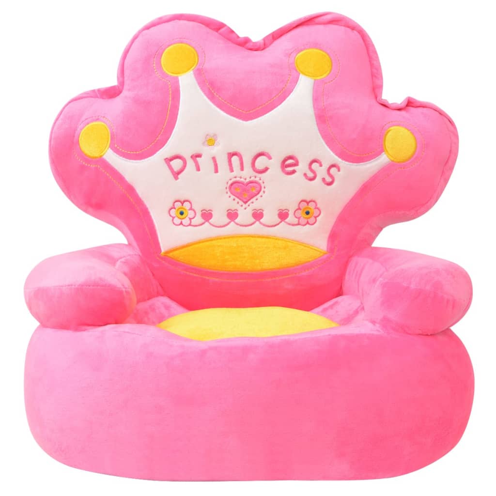 Chaise en peluche pour enfants Princesse Rose Chaises pour enfants vidaXL