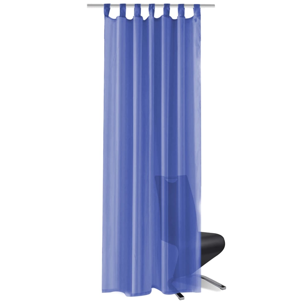 Rideau occultant 2 pcs Voile 140 x 175 cm Bleu royal Rideaux vidaXL   