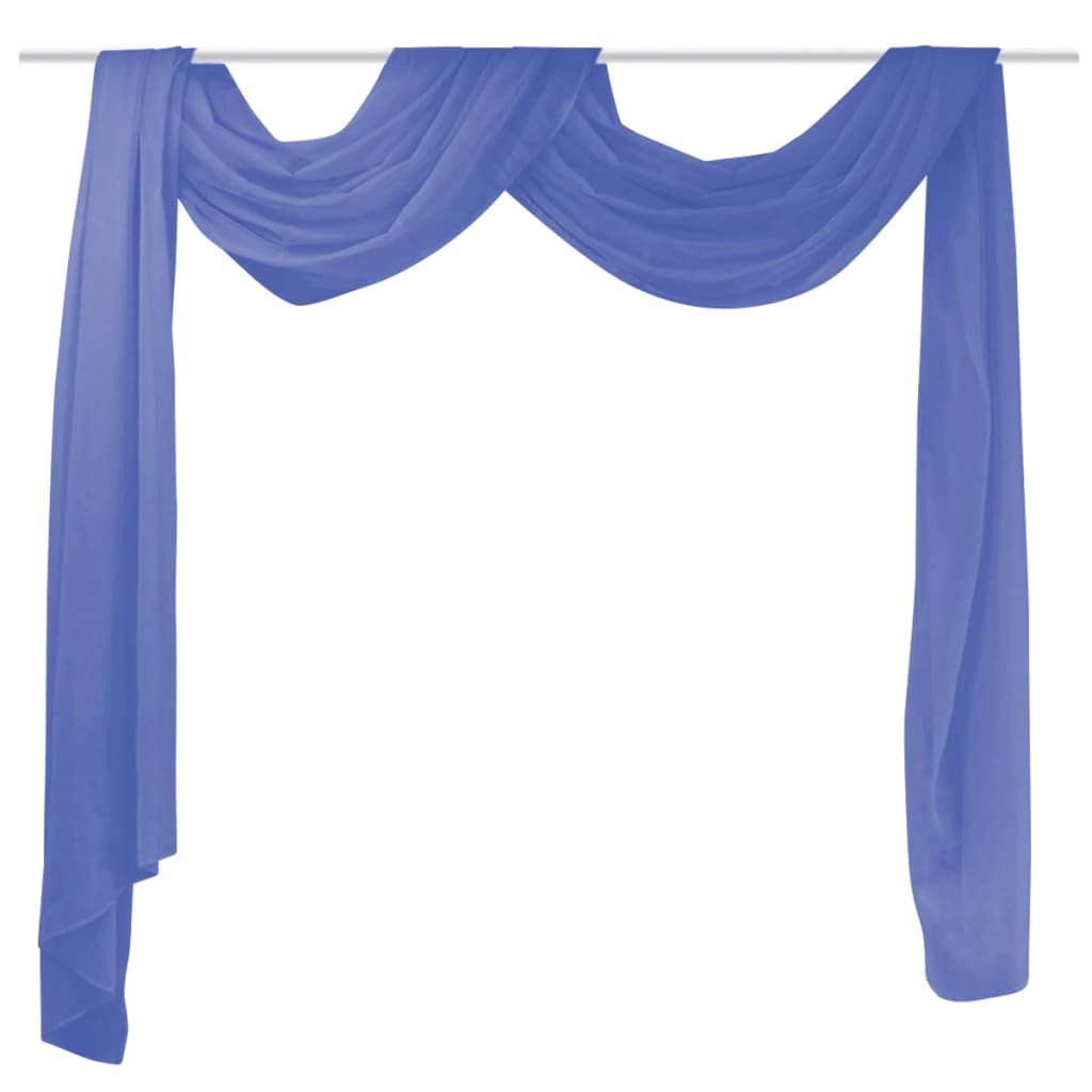 Rideau Voile 140 x 600 cm Bleu royal Rideaux vidaXL   