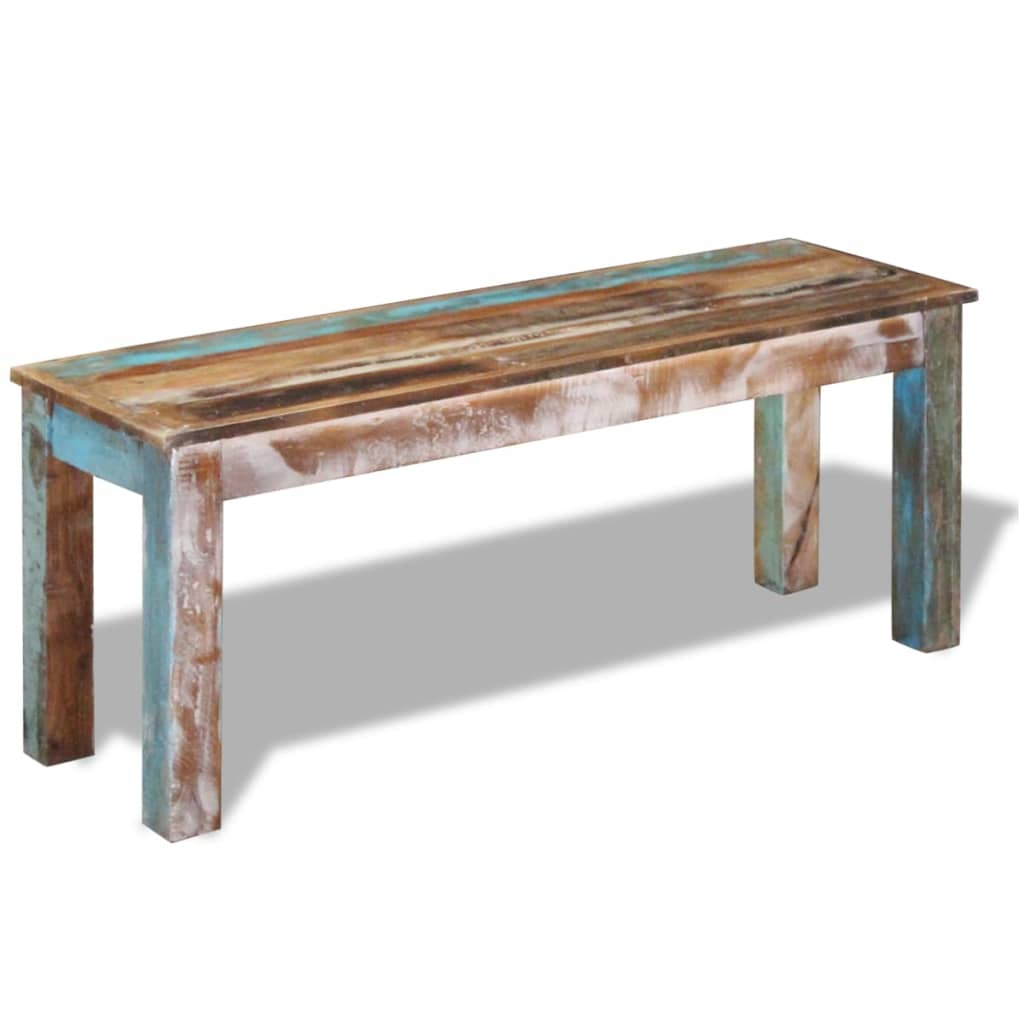 Banc 110x35x45 cm Bois de récupération massif Bancs coffres vidaXL   