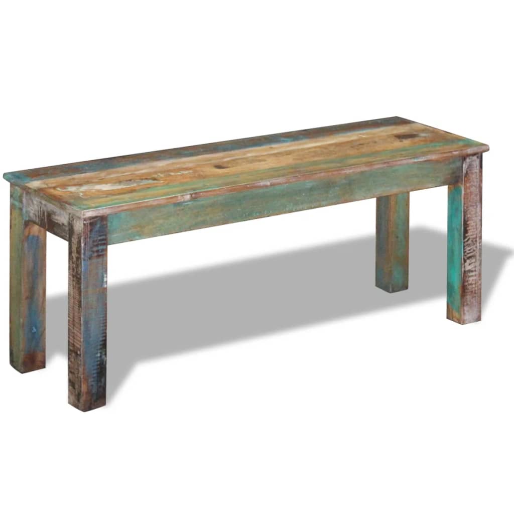 Banc 110x35x45 cm Bois de récupération massif Bancs coffres vidaXL   