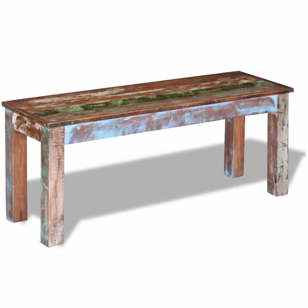 Banc 110x35x45 cm Bois de récupération massif Bancs coffres vidaXL   