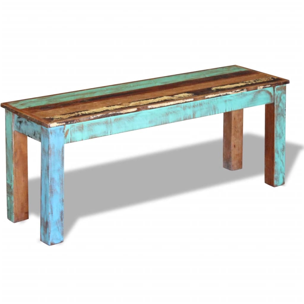 Banc 110x35x45 cm Bois de récupération massif Bancs coffres vidaXL   