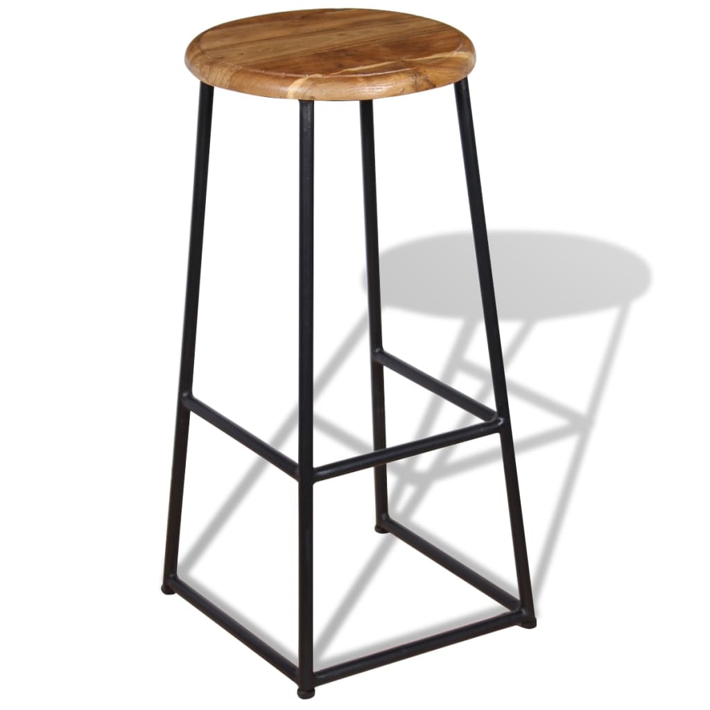 Tabourets de bar lot de 2 bois de teck massif Tabourets de bar vidaXL