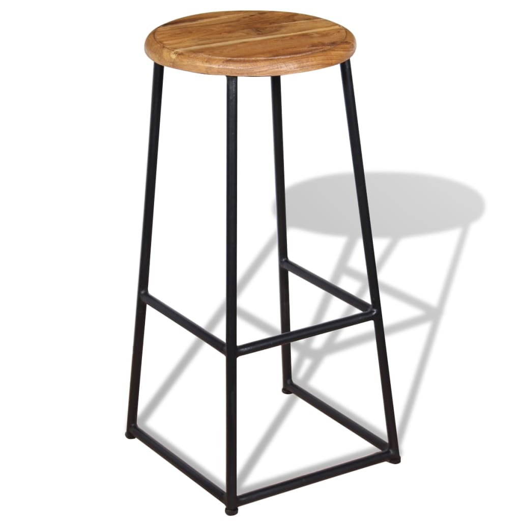 Tabourets de bar lot de 2 bois de teck massif Tabourets de bar vidaXL