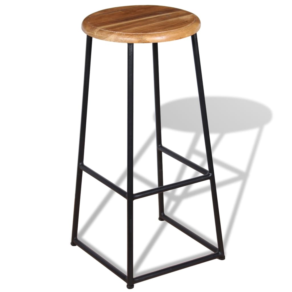 Tabourets de bar lot de 2 bois de teck massif Tabourets de bar vidaXL