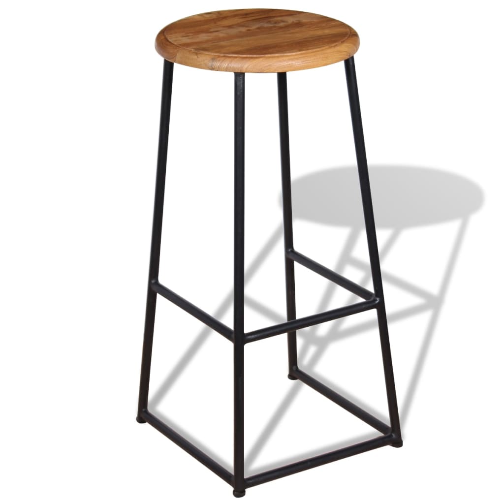 Tabourets de bar lot de 2 bois de teck massif Tabourets de bar vidaXL