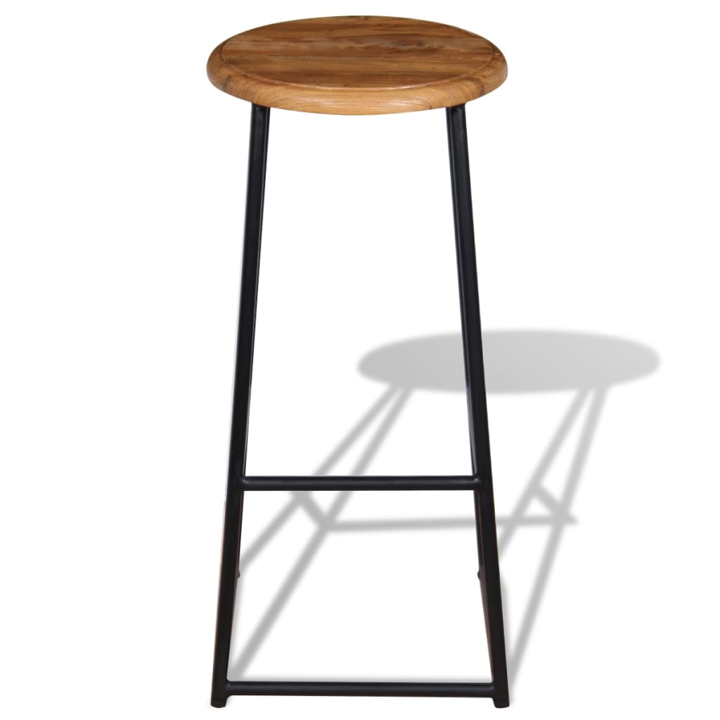 Tabourets de bar lot de 2 bois de teck massif Tabourets de bar vidaXL