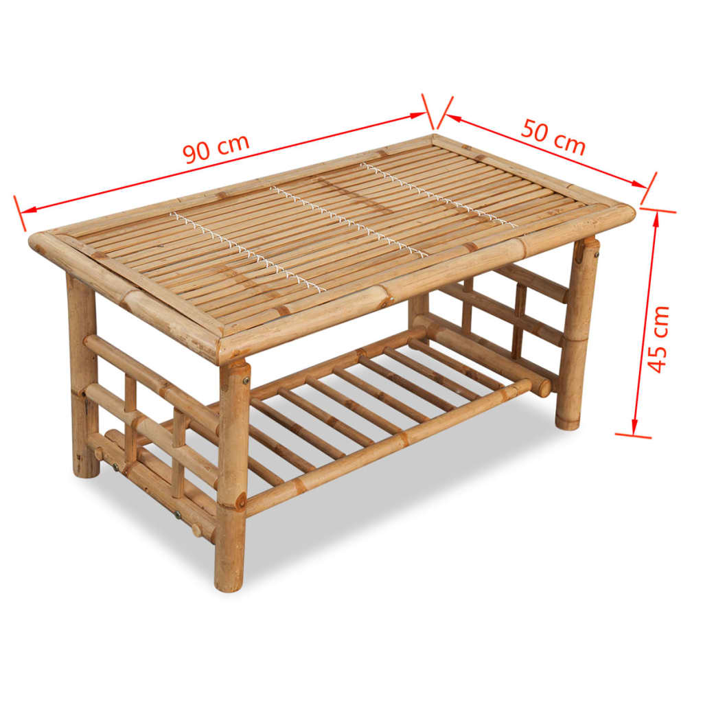 Table basse Bambou 90x50x45 cm Tables basses vidaXL   