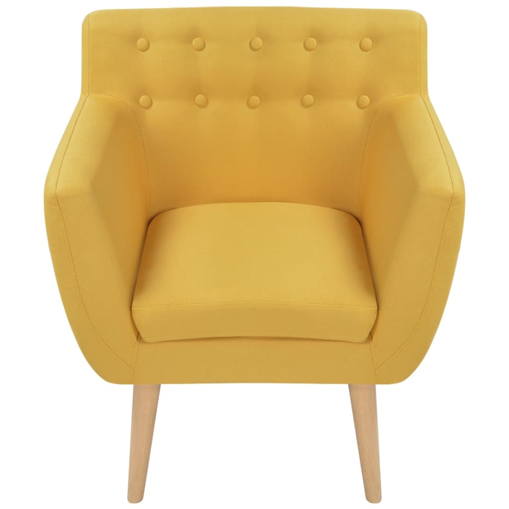 Fauteuil Jaune Tissu Fauteuils vidaXL   