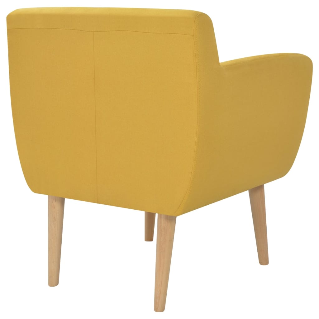 Fauteuil Jaune Tissu Fauteuils vidaXL   