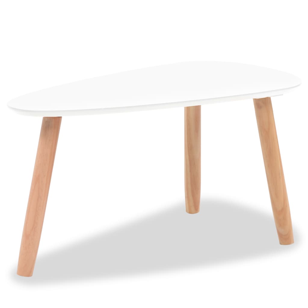 Ensemble de tables basses 2 pcs Bois de pin massif Blanc Tables basses vidaXL   