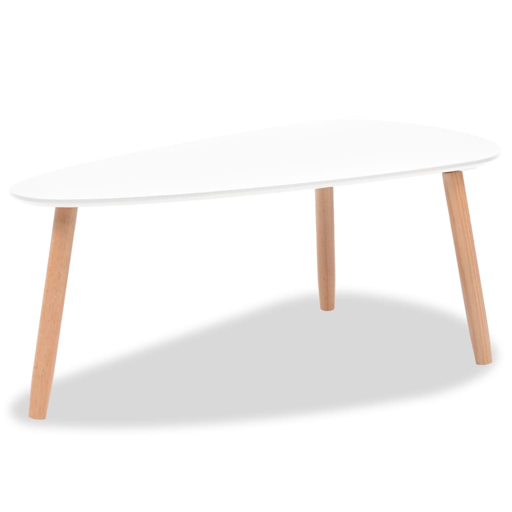 Ensemble de tables basses 2 pcs Bois de pin massif Blanc Tables basses vidaXL   