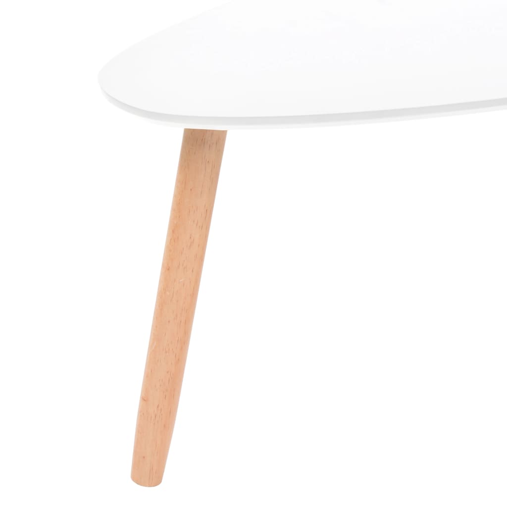 Ensemble de tables basses 2 pcs Bois de pin massif Blanc Tables basses vidaXL   