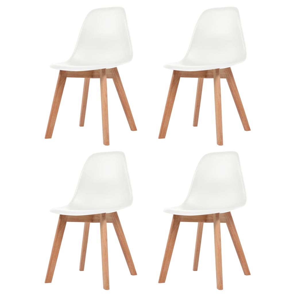 vidaXL Chaises à manger lot de 4 Blanc Plastique - Xios Store SNC