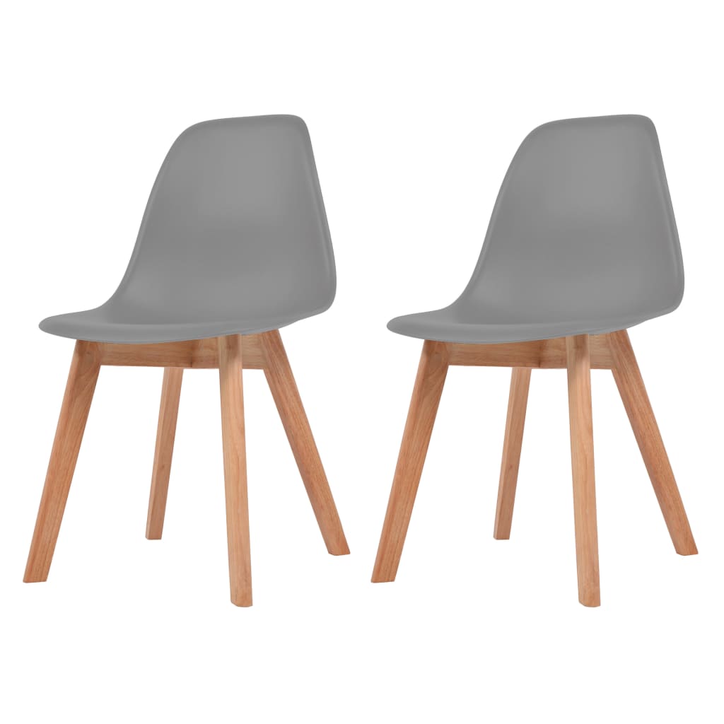 vidaXL Chaises à manger lot de 2 Gris Plastique - Xios Store SNC