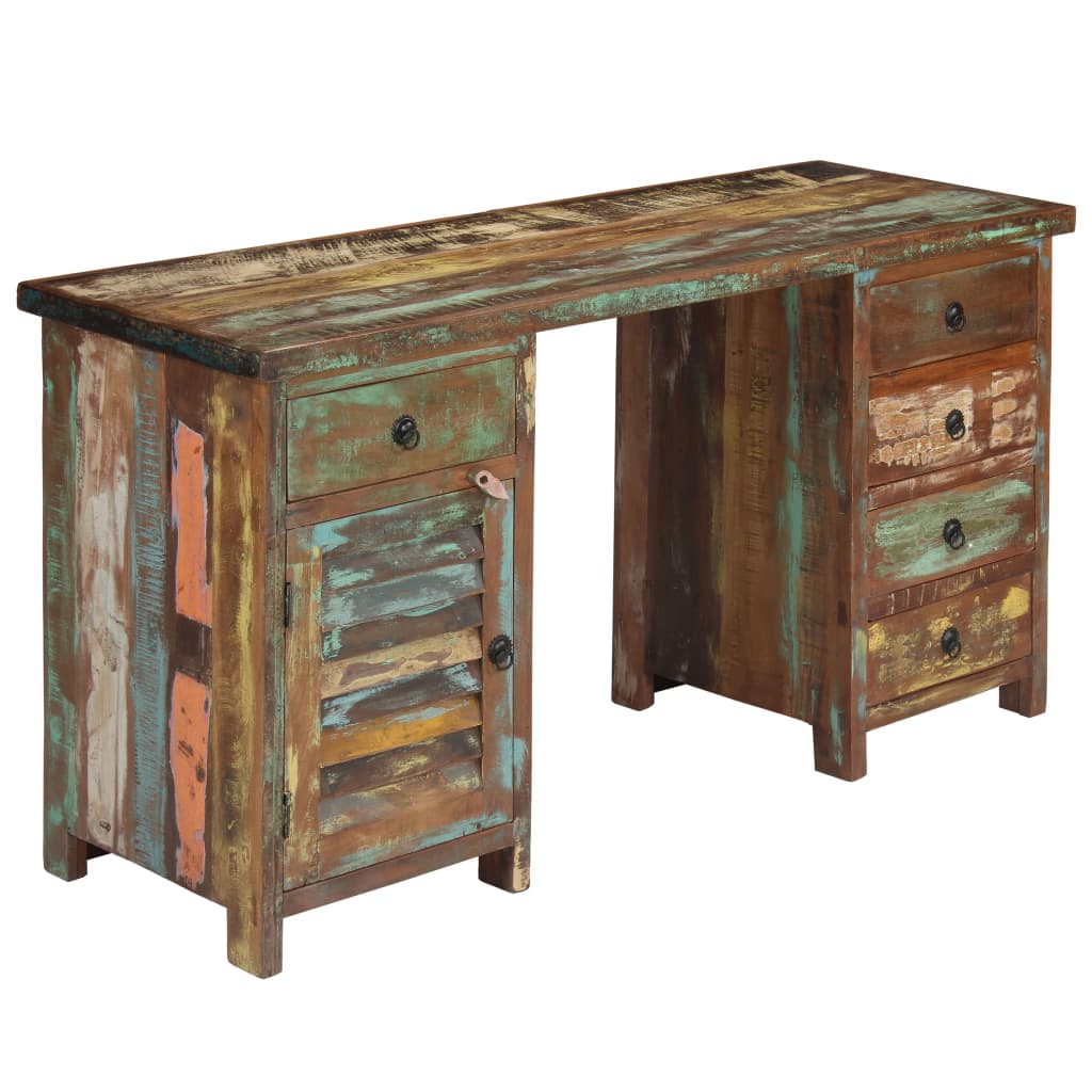 Bureau sur pieds Bois de récupération massif 140 x 50 x 77 cm Bureaux vidaXL   