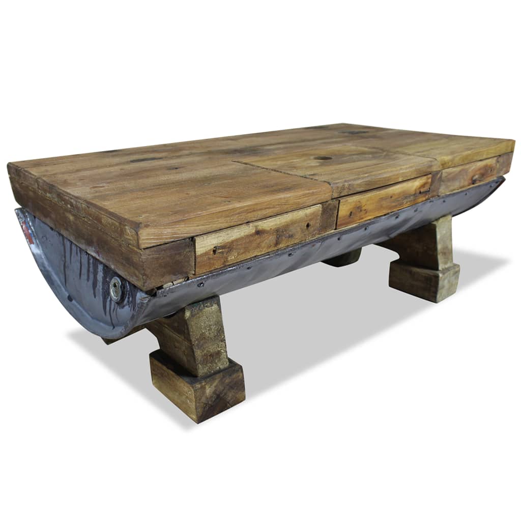 Table basse Bois de récupération massif 90x50x35 cm Tables basses vidaXL   