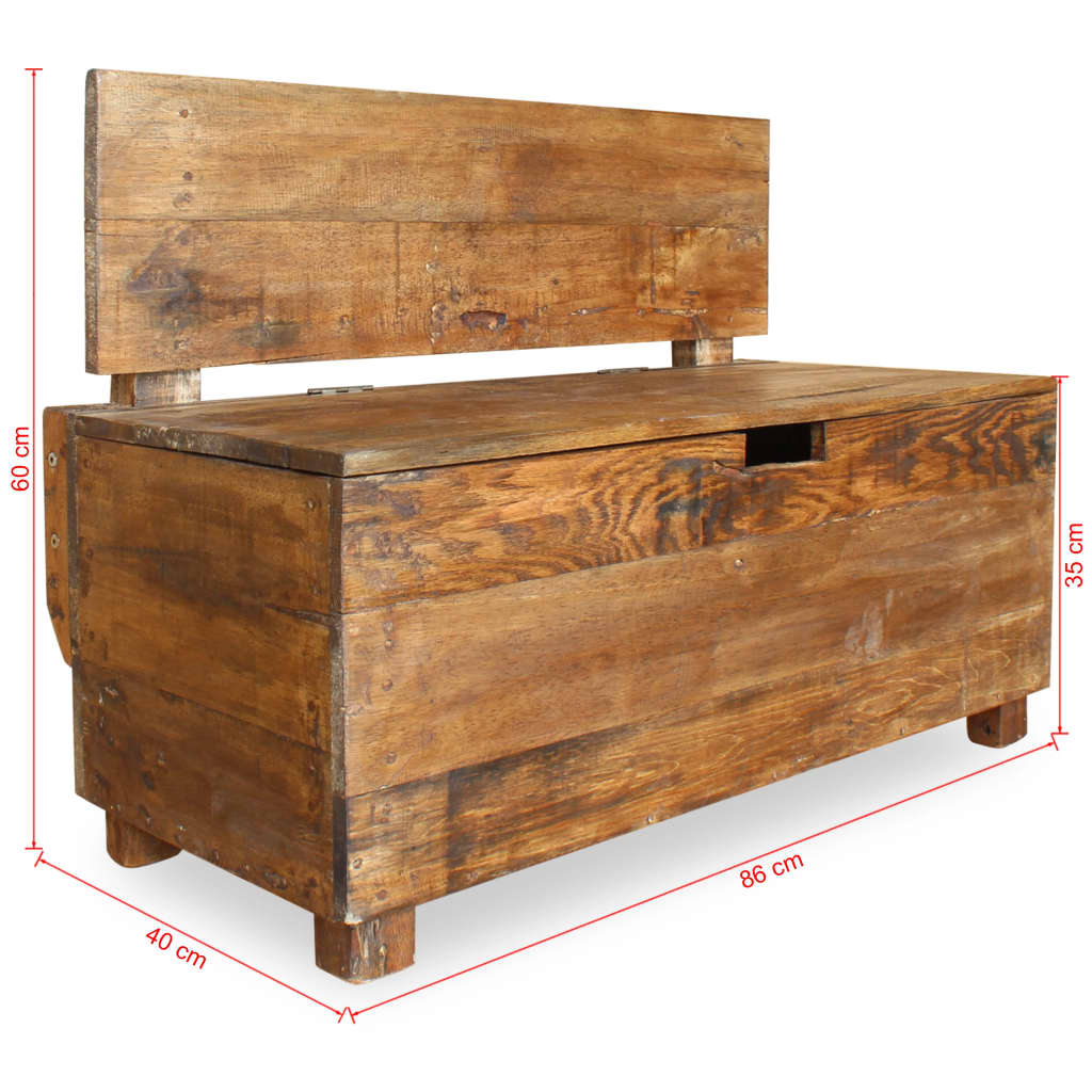 Banc Bois de récupération 86 x 40 x 60 cm Bancs coffres vidaXL