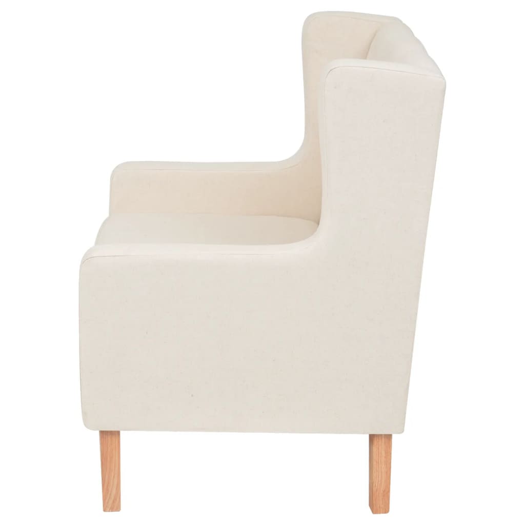 Fauteuil blanc crème tissu Fauteuils vidaXL   