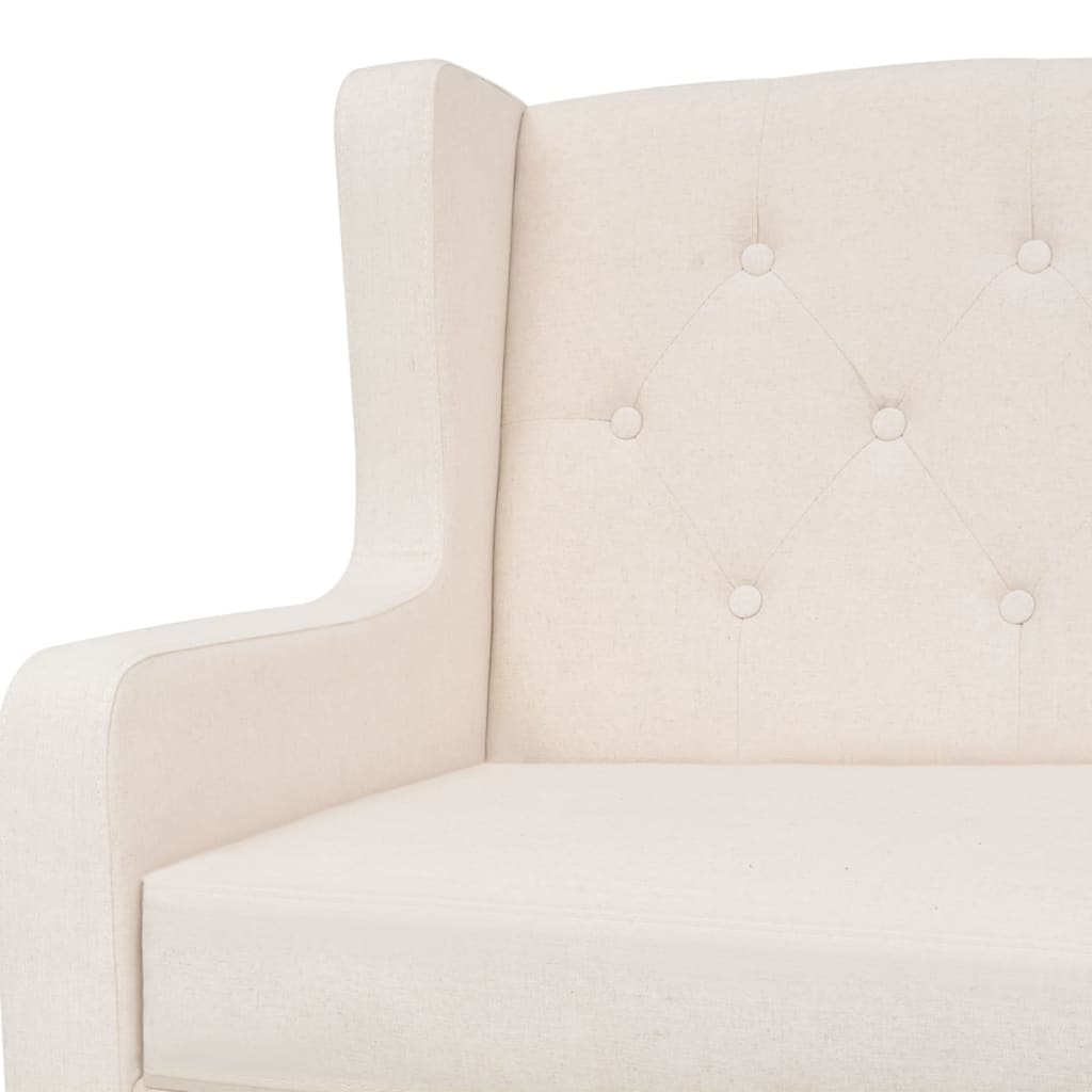 Fauteuil blanc crème tissu Fauteuils vidaXL   