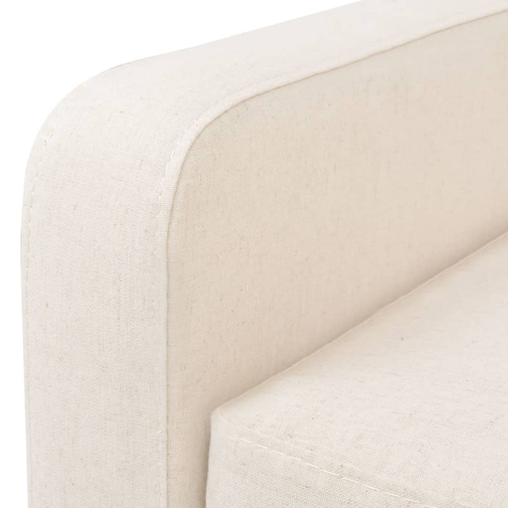 Fauteuil blanc crème tissu Fauteuils vidaXL   