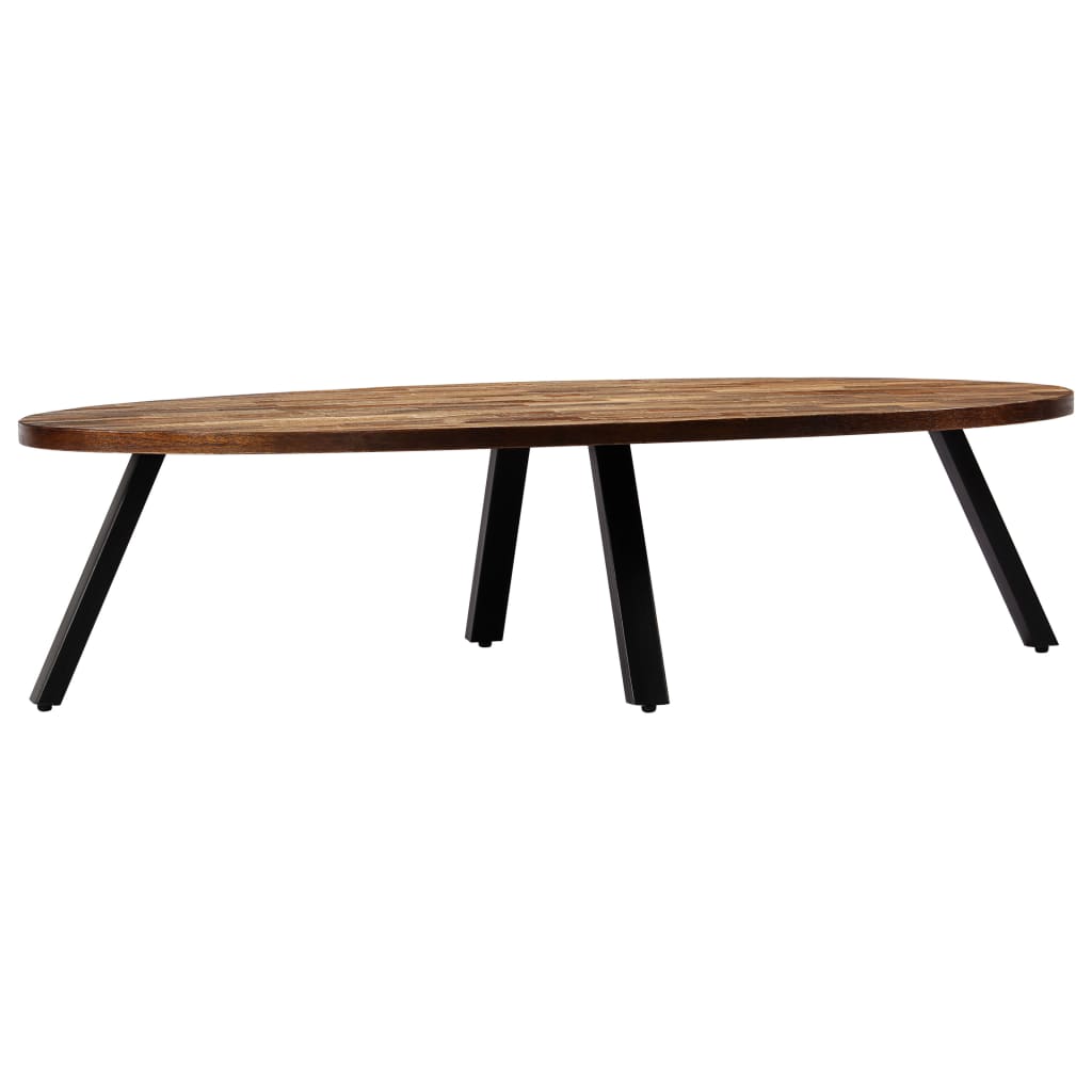 Table basse Teck recyclé massif Ovale 120 x 60 x 30 cm Tables basses vidaXL   