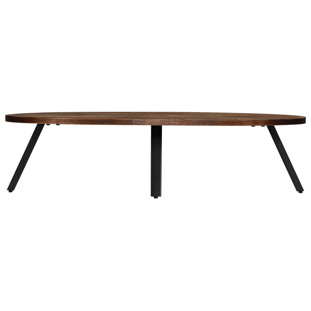 Table basse Teck recyclé massif Ovale 120 x 60 x 30 cm Tables basses vidaXL   