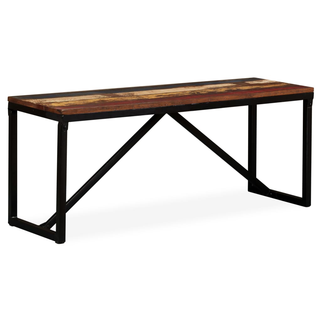 Banc 110 x 35 x 45 cm Bois de récupération massif Bancs coffres vidaXL   