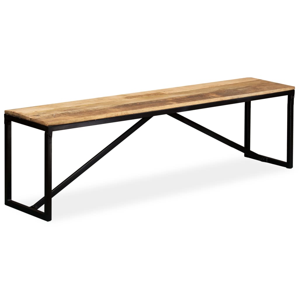 Banc Bois de manguier massif 160x35x45 cm Bancs coffres vidaXL   