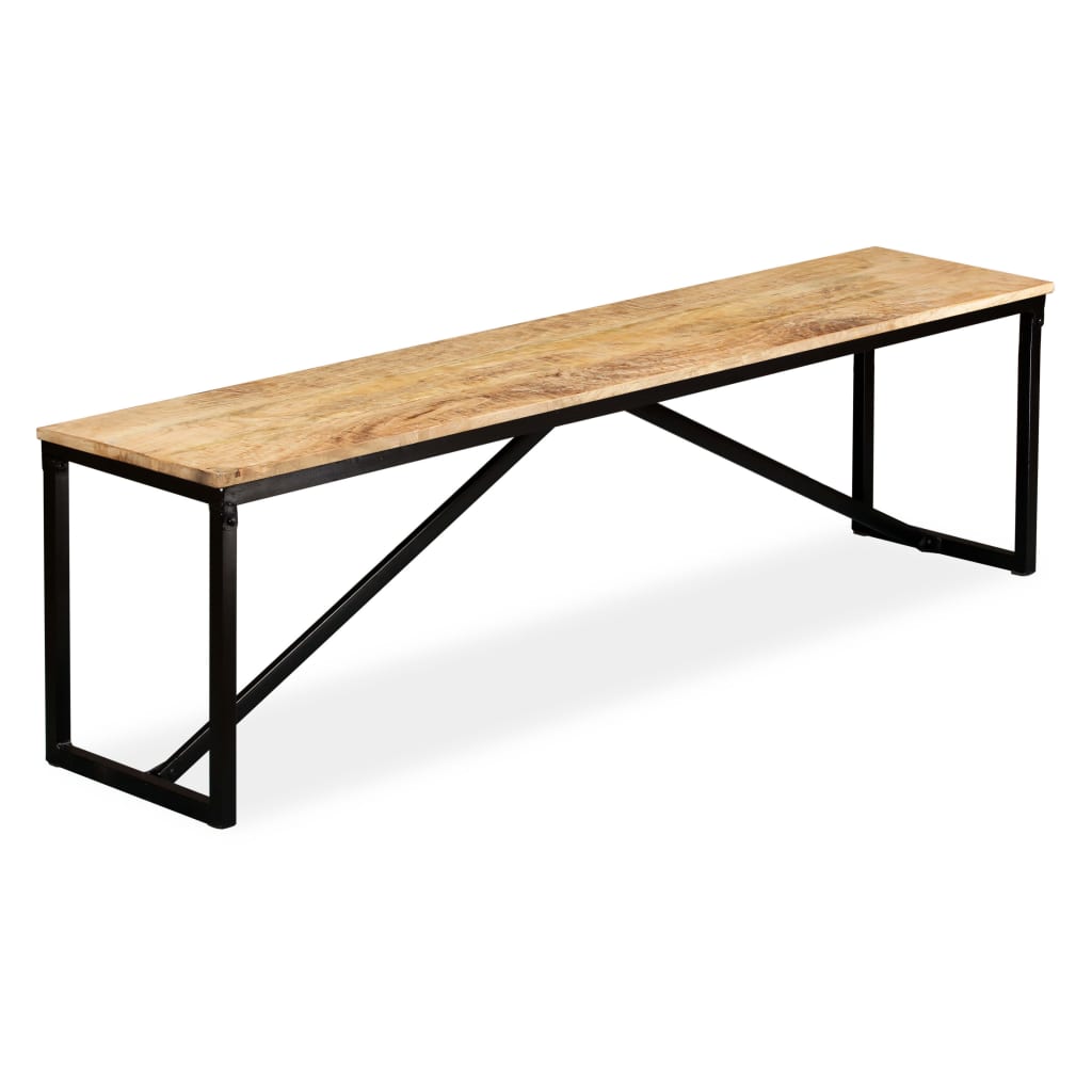 Banc Bois de manguier massif 160x35x45 cm Bancs coffres vidaXL   