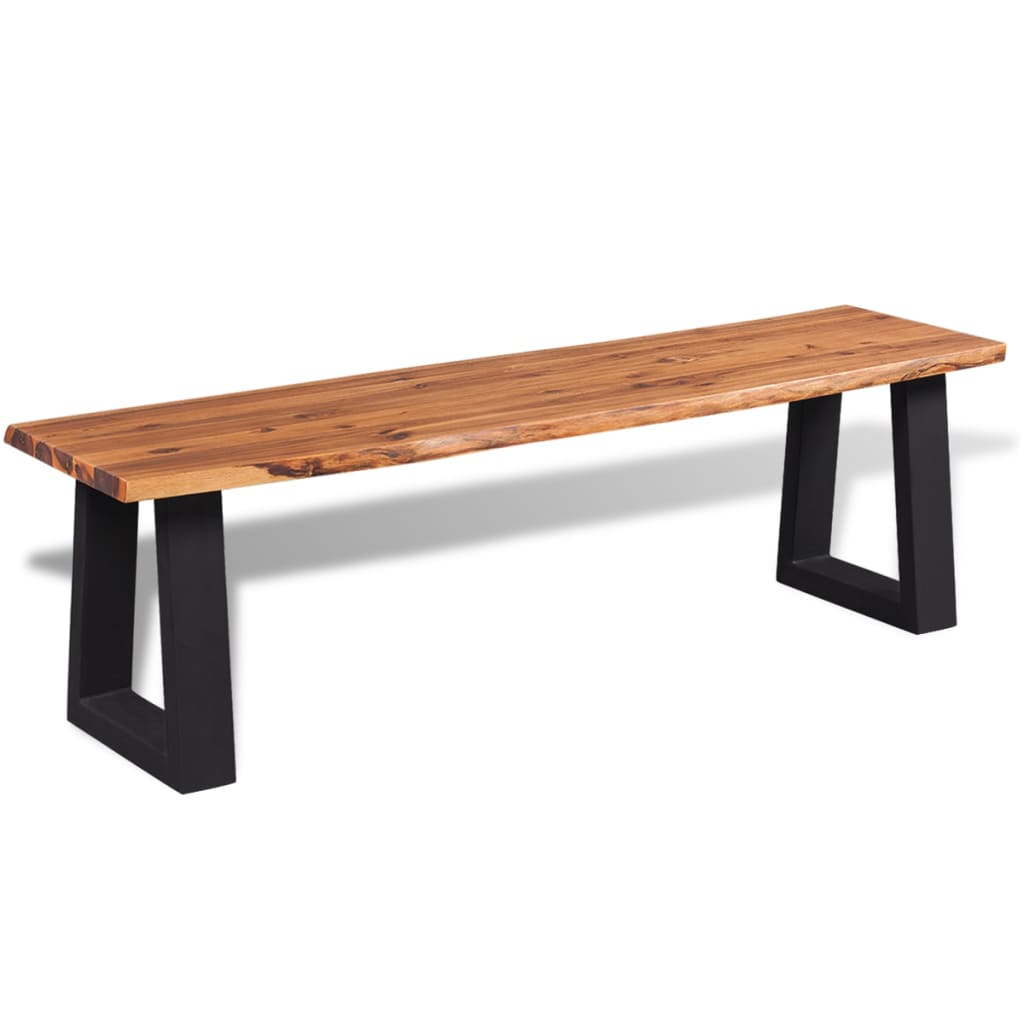 Banc en bois d'acacia massif 145 cm Bancs coffres vidaXL   