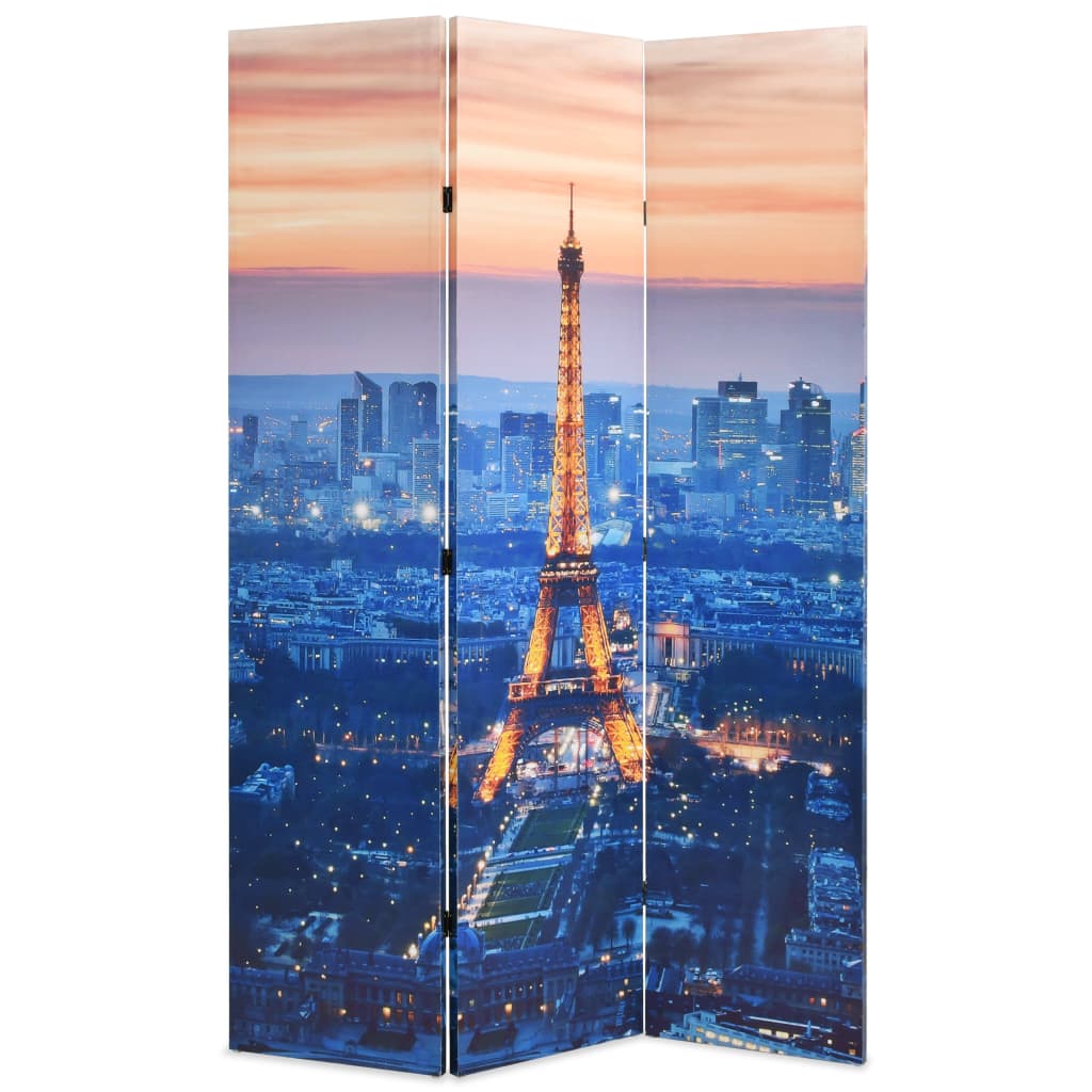 Cloison de séparation pliable 120x170 cm Paris la nuit Séparateurs de pièces vidaXL   