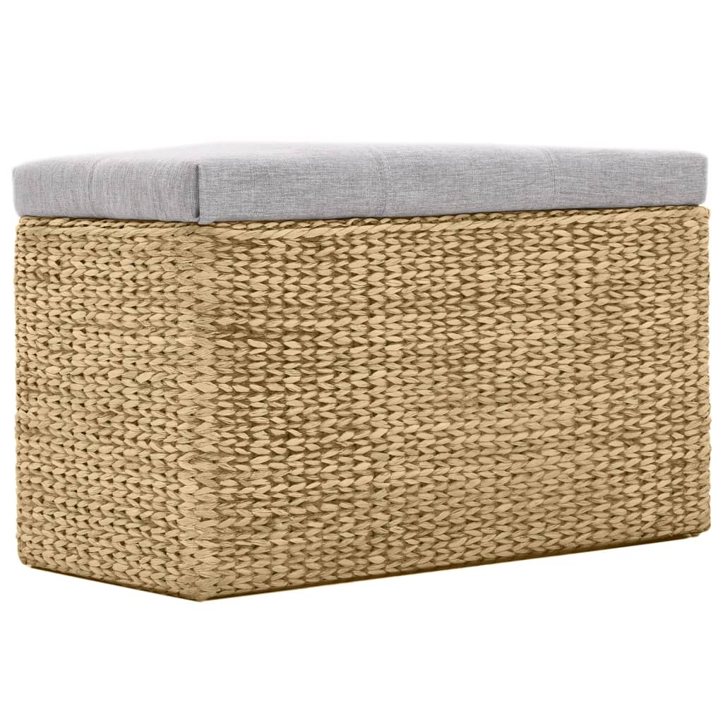 Banc avec 2 poufs Jacinthe d'eau Gris Bancs coffres vidaXL   