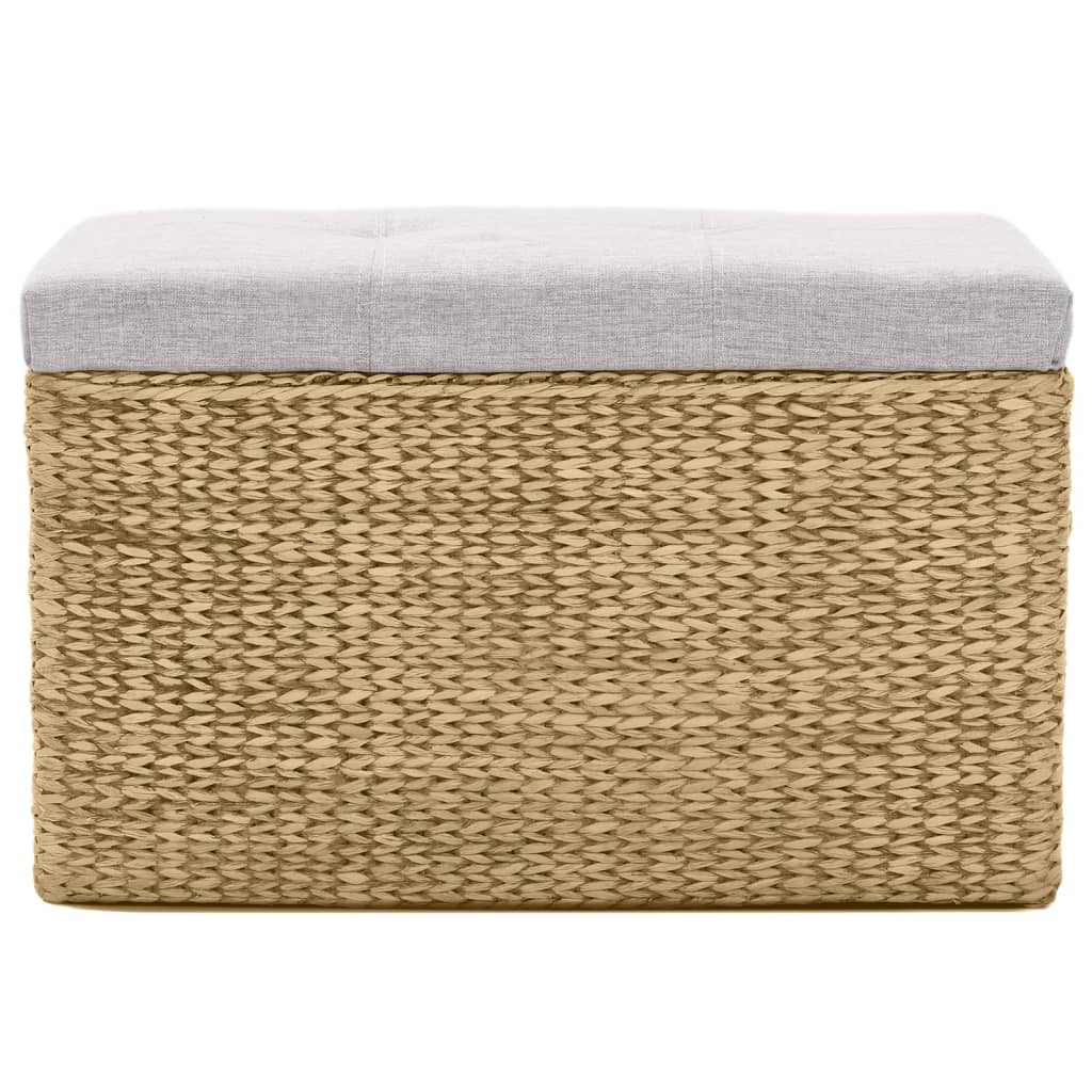 Banc avec 2 poufs Jacinthe d'eau Gris Bancs coffres vidaXL   