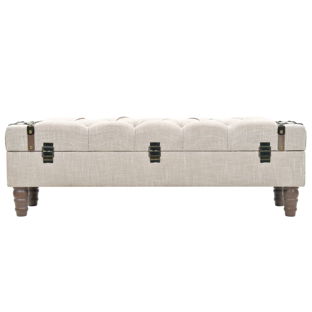 Banc de rangement Bois massif et acier 111x34x37 cm Bancs coffres vidaXL   