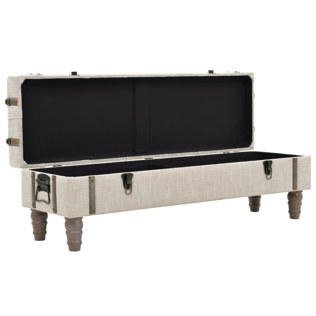 Banc de rangement Bois massif et acier 111x34x37 cm Bancs coffres vidaXL   