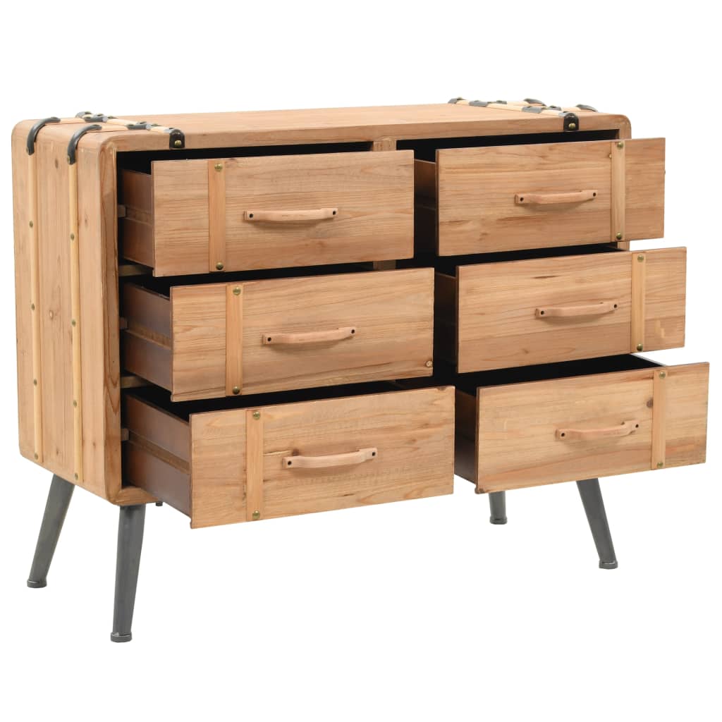 Armoire à tiroirs bois de sapin massif 91x35x73 cm Casiers & armoires de rangement vidaXL   