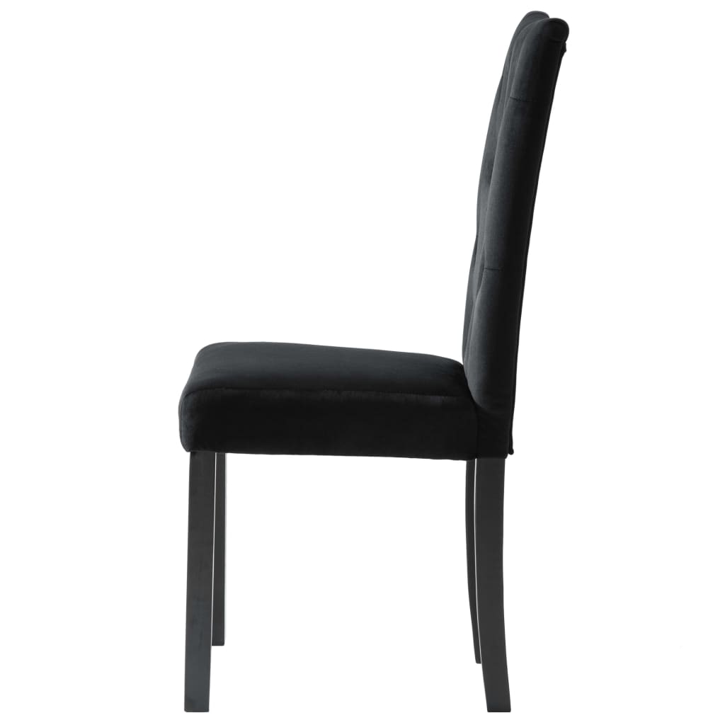 Chaises à manger lot de 4 Noir Velours - Xios Store SNC